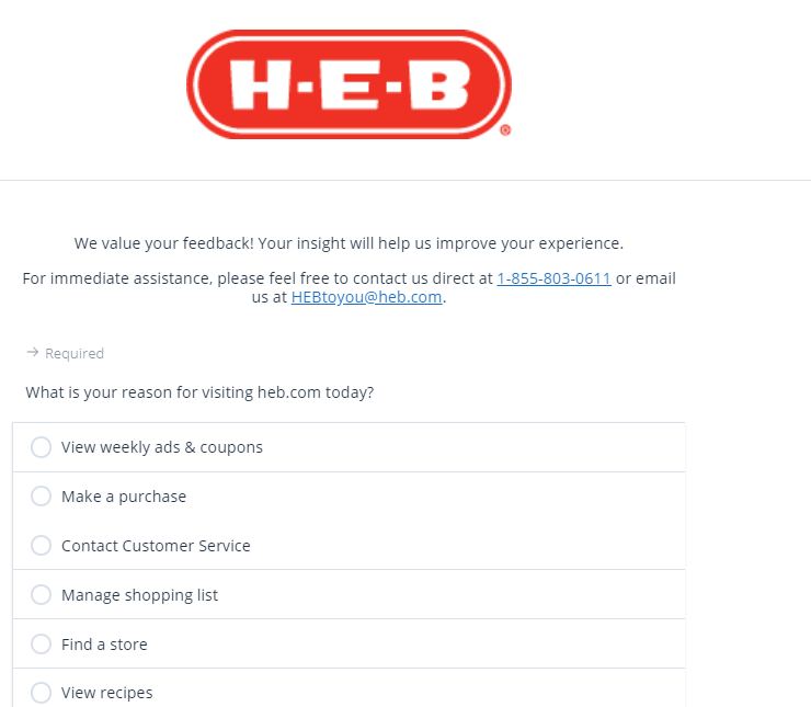 How to take HEB Survey at HEB com Survey