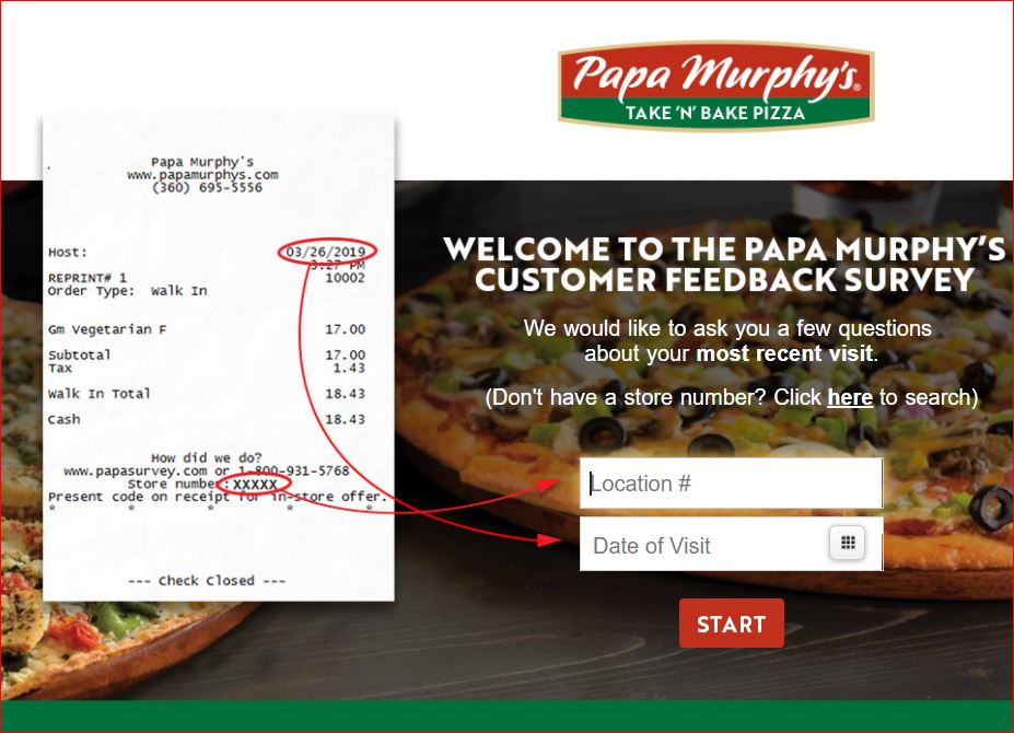 Papa-Murphys-Survey official website