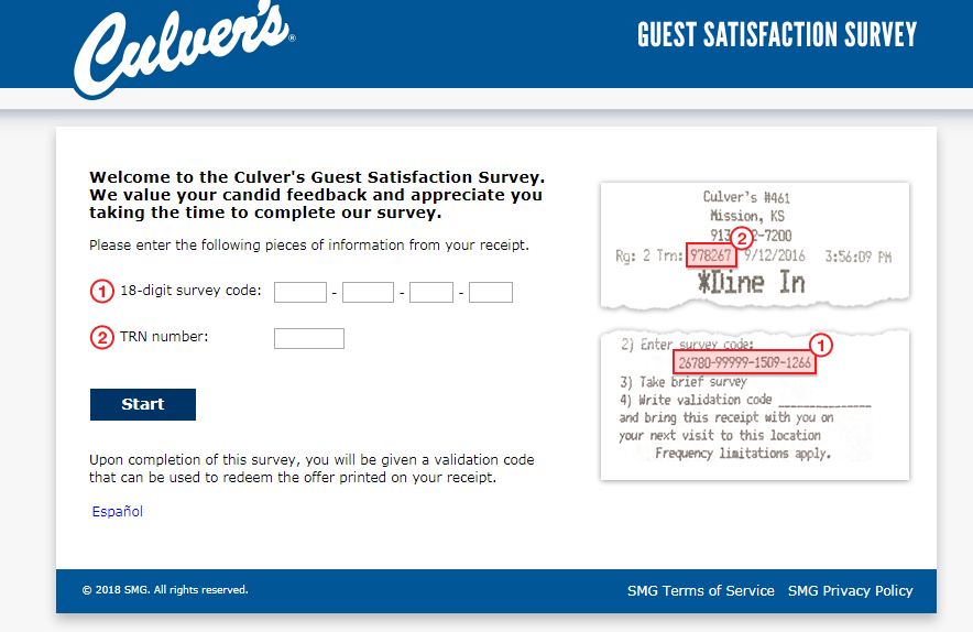 culver's Customer Satisfaction Survey