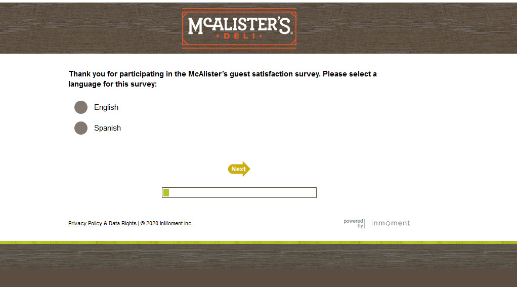 McAlister’s Customer Survey